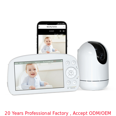 kaufen Ips Display Pan Tilt Baby Monitor mit App 2 Way Audio WLAN 2.4Ghz 5,5 Zoll Split Screen on-line-Fertigung