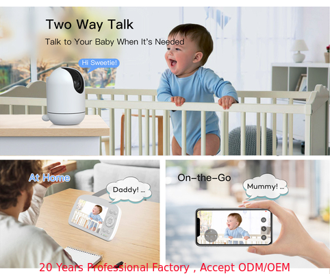 kaufen 5.5 Zoll Lcd Ir Nachtsicht 2 Way Talk Baby Monitor 1080P WLAN 2.4Ghz mit PTZ Kamera on-line-Fertigung
