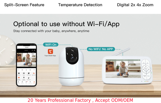 kaufen WLAN 2.4Ghz 360° Weitwinkel-Baby-Monitor Heimsicherheit on-line-Fertigung