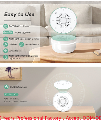 Buy OEM Mini White Noise Machine ABS Noise Sound Machine For Newborn Baby Sleeping online manufacture