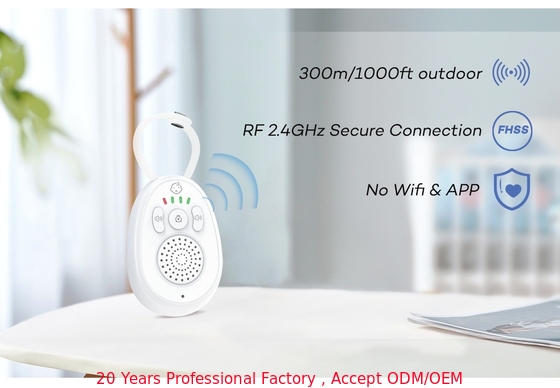 kaufen Portable White Audio Baby Monitor Schlafhilfe Geräuschmaschine RF 2,4 GHz FHSS on-line-Fertigung