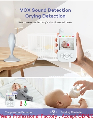 kaufen Zwei-Wege-Audio Baby-Schlafmonitor 2,8 Zoll LCD Split-Screen Nachtsicht on-line-Fertigung