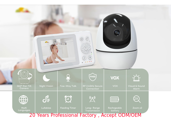kaufen 3.2 Zoll Split Screen Smart Video Baby Monitor ohne WLAN Nachtsicht Baby Weinen Monitor on-line-Fertigung