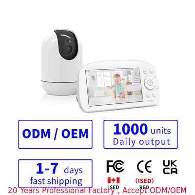 kaufen CE ROHS FCC zertifizierter digitaler Full-HD-Baby-Monitor mit Audio 2,4G drahtloser Fernbedienung on-line-Fertigung
