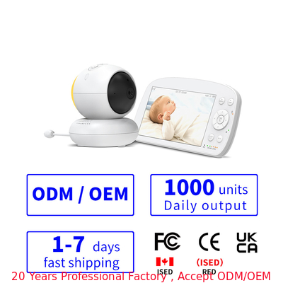 kaufen 5.5 Zoll 360-Zoll-Pan-Tilt-Baby-Monitor mit 2-Wege-Audio-Nachtsicht-Kamera für Babysitter on-line-Fertigung