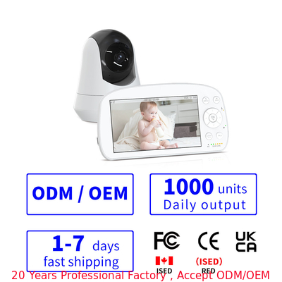 kaufen 2.4Ghz Video Baby Monitor mit App 2.4G 5G Dual Wifi Weinen Erkennung Baby Kindergarten Monitor on-line-Fertigung