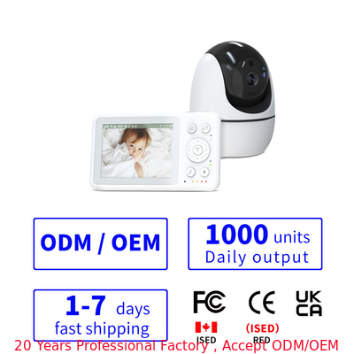 kaufen 3.2 Zoll 720P Digital Video Baby Monitor PTZ Kamera Weinen Erkennung Audio Babyphone on-line-Fertigung