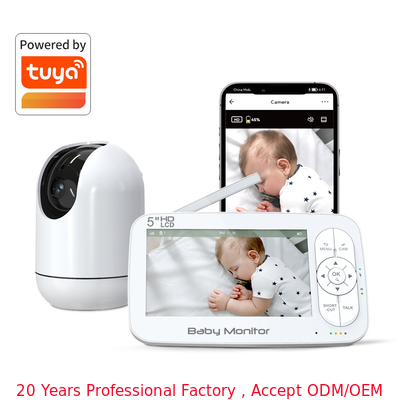 kaufen 5 Zoll Wifi 2.4Ghz drahtloser Babymonitor für Auto mit Tuya App Fernbedienung on-line-Fertigung