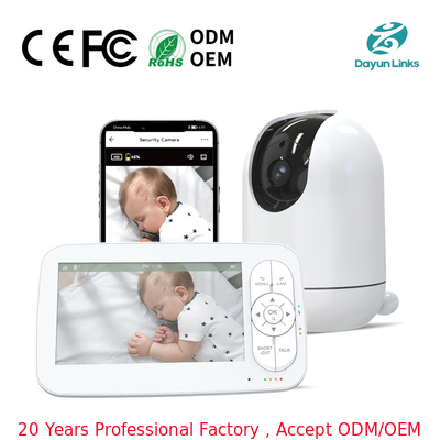 kaufen Wifi 2.4Ghz 4K Baby-Monitor für Auto-Auto-Tracking Dual Split Screen Baby-Monitor on-line-Fertigung
