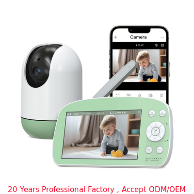 Buy WIFI Dual Mode Baby Monitor With App Tuya 5.5 Inch 1080P HD Baby Monitor With Camera online manufacture