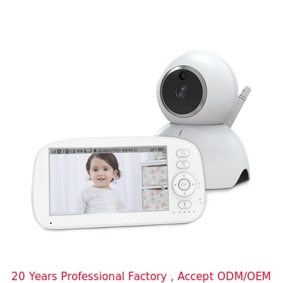 acheter 5 pouces Fhd Vidéo Baby Care Moniteur à deux voies Parler PTZ Caméra de vision nocturne fabrication en ligne