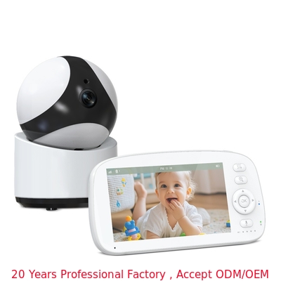 kaufen 5 Zoll großer Split Screen Audio Video Baby Monitor mit Fernbedienung Pan Tilt Zoom PTZ Kamera on-line-Fertigung
