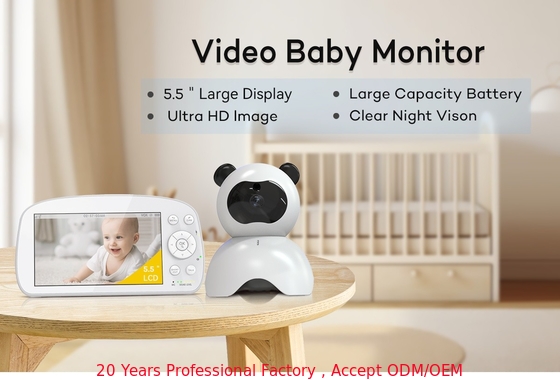 kaufen 5.5-Zoll-Lcd-Baby-Video-Monitor Zwei-Wege-Audio-Talk und Nachtsicht Baby-Monitor on-line-Fertigung