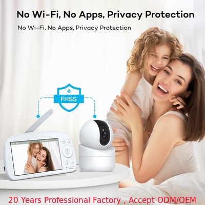 kaufen Smart Audio Zwei-Wege-Baby-Monitor 5,5 Zoll 4K UHD-Bildschirm 4K Video Baby-Monitor ohne WLAN on-line-Fertigung