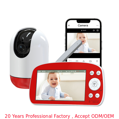kaufen Wifi 2.4 GHz Smart Baby Monitor mit App Audio Kinderbetreuungsmonitor Schallerkennung on-line-Fertigung