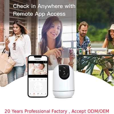 Video Baby Monitor 64G Karte Video Anrufe Smart Wifi 2.4Ghz PTZ Kamera mit 5,5 Zoll Split-Bildschirm