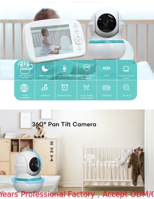 Up To 8 Hours Battery Life HD Baby Video Monitor With 5m IR Range And Two-Way Audio
