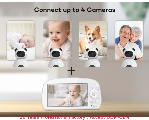 Nachtsicht Full HD Baby-Monitor 5,5 Zoll Baby-Monitor mit Schallbewegungserkennung