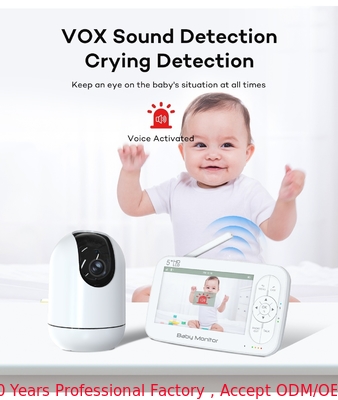 5 Zoll 720P PRO Sicherheits-Baby-Monitor-Kameras mit visuellem Sound Alarm 360 PTZ-Kamera