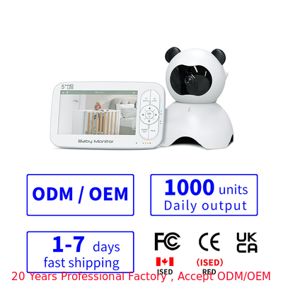 5 Zoll LCD Digital Smart Baby Monitor Audio Baby Kamera mit Temperaturüberwachung