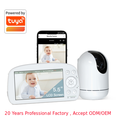 Video 360 Grad Baby Monitor PTZ Bewegungserkennung 2K Definition WLAN 2.4Ghz