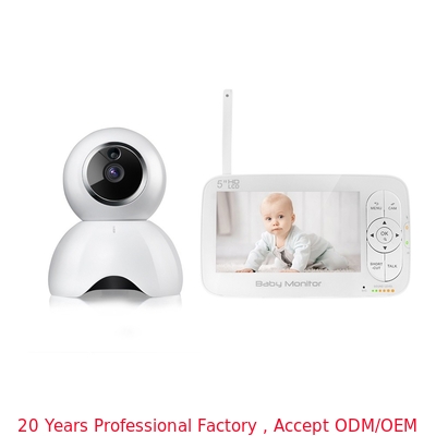 Farbbildschirm HD Baby-Monitor 5 Zoll Nachtsicht Smart Zoom Baby-Schlaf-Musikmonitor