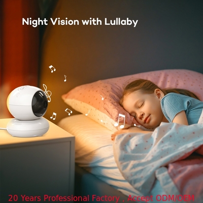 High Definition Infant Monitor Video Babyphone with 360°pan Tilt Zoom Camera and Optimal Temperature Range -20º 60C/F