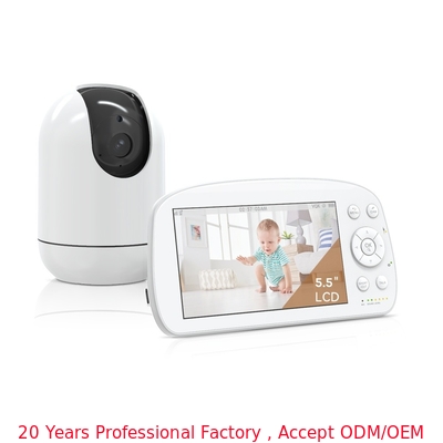 360 Pan Tilt Full HD Baby Monitor 5,5 Zoll Zwei-Wege-Audio Nachtsicht Babysitter-Kamera