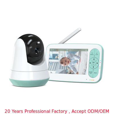 HD 5 Zoll Dreh-Baby-Monitor Video drahtlose Pan Tilt Kamera Nachtsicht Babyphone