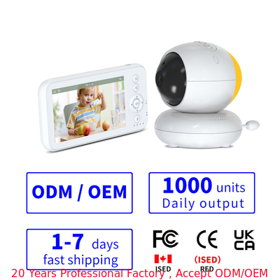 Infant Video Babyphone 2 Way Full HD Monitor 1080P 1/3-inch CMOS Functions Pan Tilt Digital Zoom