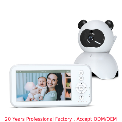 NO APP NO WiFi Infant Video Babyphone 2 Way Full HD Monitor With 360°pan Tilt Zoom Camera RF2.4GHz FHSS Technology Camera