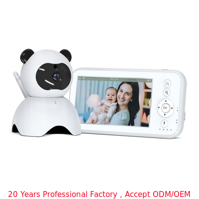 Support 2 Way Talk Video Baby Monitor With 360°pan Tilt Zoom Camera And 5000mAh Rechargeable Battery