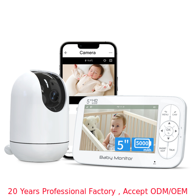 5 Inch 1080P WiFi Baby Monitor with 5000mAh Battery and Night Vision
